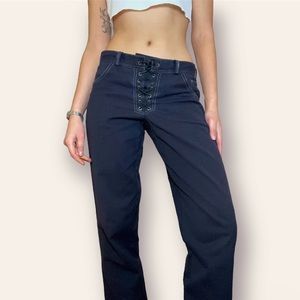 Vintage laced up pants